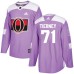 Men Adidas Ottawa Senators #71 Chris Tierney Authentic Purple Fights Cancer Practice NHL Jersey