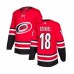 Men Carolina Hurricanes #18 Ryan Dzingel Authentic Red Home Hockey Stitched Jersey