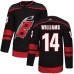 Men Adidas Carolina Hurricanes #14 Justin Williams Premier Black Alternate NHL Jersey