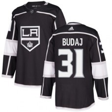 Men Adidas Los Angeles Kings #31 Peter Budaj Premier Black Home NHL Jersey