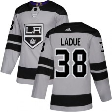 Men Adidas Los Angeles Kings #38 Paul LaDue Premier Gray Alternate NHL Jersey