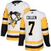 Men Adidas Pittsburgh Penguins #7 Matt Cullen Authentic White Away NHL Jersey