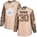 Men Adidas Toronto Maple Leafs #30 Calvin Pickard Authentic Camo Veterans Day Practice NHL Jersey