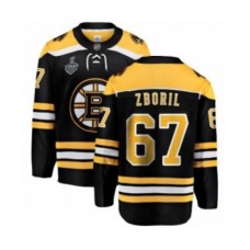 Men Boston Bruins #67 Jakub Zboril Authentic Black Home Fanatics Branded Breakaway 2019 Stanley Cup Final Bound Hockey Jersey