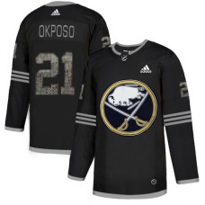 Men Adidas Buffalo Sabres #21 Kyle Okposo Black Authentic Classic Stitched NHL Jersey