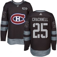 Men Adidas Montreal Canadiens #25 Adam Cracknell Premier Black 1917-2017 100th Anniversary NHL Jersey