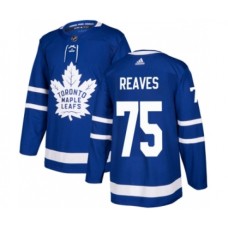 Men Toronto Maple Leafs #75 Ryan Reaves Blue Stitched Jersey