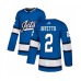 Men Winnipeg Jets #2 Anthony Bitetto Authentic Blue Alternate Hockey Stitched Jersey