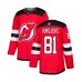 Men New Stitched Jersey Devils #81 Michael Vukojevic Authentic Red Home Hockey Stitched Jersey