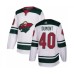 Men Minnesota Wild #40 Gabriel Dumont Authentic White Away Hockey Stitched Jersey