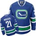 Men Reebok Vancouver Canucks #21 Antoine Roussel Authentic Royal Blue Third NHL Jersey