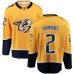 Men Nashville Predators #2 Dan Hamhuis Fanatics Branded Gold Home Breakaway NHL Jersey