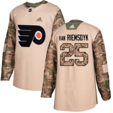 Men Adidas Philadelphia Flyers #25 James Van Riemsdyk Authentic Camo Veterans Day Practice NHL Jersey