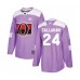 Men Ottawa Senators #24 Ryan Callahan Authentic Purple Fights Cancer Practice Hockey Stitched Jersey