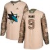 Men Adidas San Jose Sharks #9 Evander Kane Authentic Camo Veterans Day Practice NHL Jersey