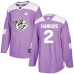 Men Adidas Nashville Predators #2 Dan Hamhuis Authentic Purple Fights Cancer Practice NHL Jersey