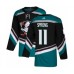 Men Anaheim Ducks #11 Daniel Sprong Authentic Black Teal Alternate Hockey Stitched Jersey