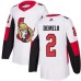 Men Adidas Ottawa Senators #2 Dylan DeMelo Authentic White Away NHL Jersey