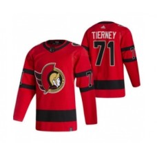 Men Ottawa Senators #71 Chris Tierney Red 2020-21 Reverse Retro Alternate Hockey Stitched Jersey