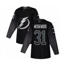 Men Tampa Bay Lightning #31 Scott Wedgewood Authentic Black Alternate Hockey Stitched Jersey