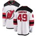 Men New Jersey Devils #49 Eric Tangradi Fanatics Branded White Away Breakaway NHL Jersey