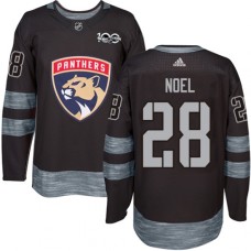 Men Adidas Florida Panthers #28 Serron Noel Authentic Black 1917-2017 100th Anniversary NHL Jersey