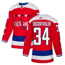 Men Adidas Washington Capitals #34 Jonas Siegenthaler Authentic Red Alternate NHL Jersey