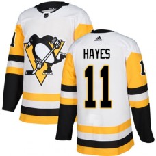 Men Adidas Pittsburgh Penguins #11 Jimmy Hayes Authentic White Away NHL Jersey