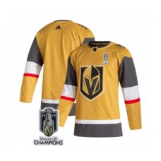 Men Vegas Golden Knights Blank Gold 2023 Stanley Cup Champions Stitched Jersey