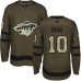 Men Adidas Minnesota Wild #10 Matt Read Premier Green Salute to Service NHL Jersey