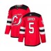 Men New Stitched Jersey Devils #5 Connor Carrick Authentic Red Home Hockey Stitched Jersey