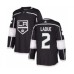 Men Los Angeles Kings #2 Paul LaDue Authentic Black Home Hockey Stitched Jersey