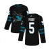 Men San Jose Sharks #5 Dalton Prout Authentic Black Alternate Hockey Stitched Jersey