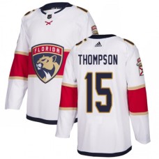 Men Adidas Florida Panthers #15 Paul Thompson Authentic White Away NHL Jersey