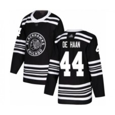 Men Chicago Blackhawks #44 Calvin De Haan Authentic Black Alternate Hockey Stitched Jersey