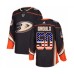 Men Adidas Anaheim Ducks #50 Benoit-Olivier Groulx Authentic Black USA Flag Fashion NHL Jersey