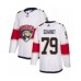 Men Florida Panthers #79 Cole Schwindt Authentic White Away Hockey Stitched Jersey