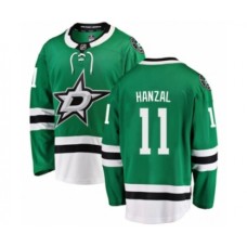 Men Dallas Stars #11 Martin Hanzal Authentic Green Home Fanatics Branded Breakaway NHL Jersey