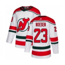 Men Adidas New Jersey Devils #23 Stefan Noesen Authentic White Alternate NHL Jersey