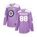 Men Winnipeg Jets #88 Nathan Beaulieu Authentic Purple Fights Cancer Practice Hockey Stitched Jersey