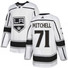 Men Adidas Los Angeles Kings #71 Torrey Mitchell Authentic White Away NHL Jersey