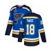 Men St. Louis Blues #18 Tony Twist Authentic Royal Blue Home 2019 Stanley Cup Final Bound Hockey Jersey