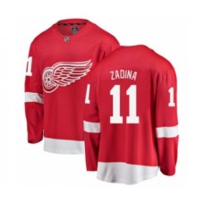 Men Detroit Red Wings #11 Filip Zadina Authentic Red Home Fanatics Branded Breakaway NHL Jersey