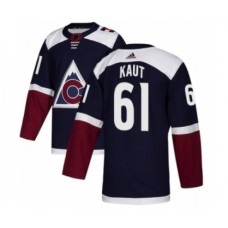 Men Adidas Colorado Avalanche #61 Martin Kaut Premier Navy Blue Alternate NHL Jersey