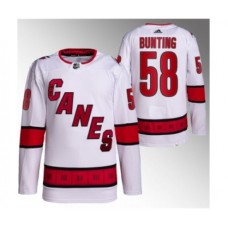 Men Carolina Hurricanes #58 Michael Bunting White Stitched Jersey