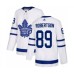 Men Toronto Maple Leafs #89 Nicholas Robertson Authentic White Away Hockey Stitched Jersey