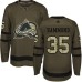 Men Adidas Colorado Avalanche #35 Andrew Hammond Authentic Green Salute to Service NHL Jersey