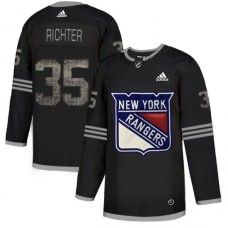 Men Adidas New York Rangers #35 Mike Richter Black Authentic Classic Stitched NHL Jersey