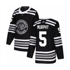 Men Chicago Blackhawks #5 Connor Murphy Authentic Black Alternate Hockey Stitched Jersey