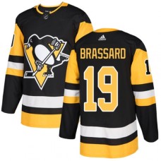 Men Adidas Pittsburgh Penguins #19 Derick Brassard Authentic Black Home NHL Jersey